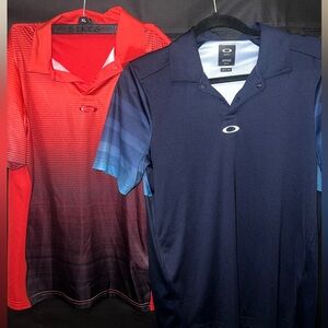 LEAVING SOON! ALL OFFERS ACCEPTED! Oakley Men's Red and Navy Polo Shirts